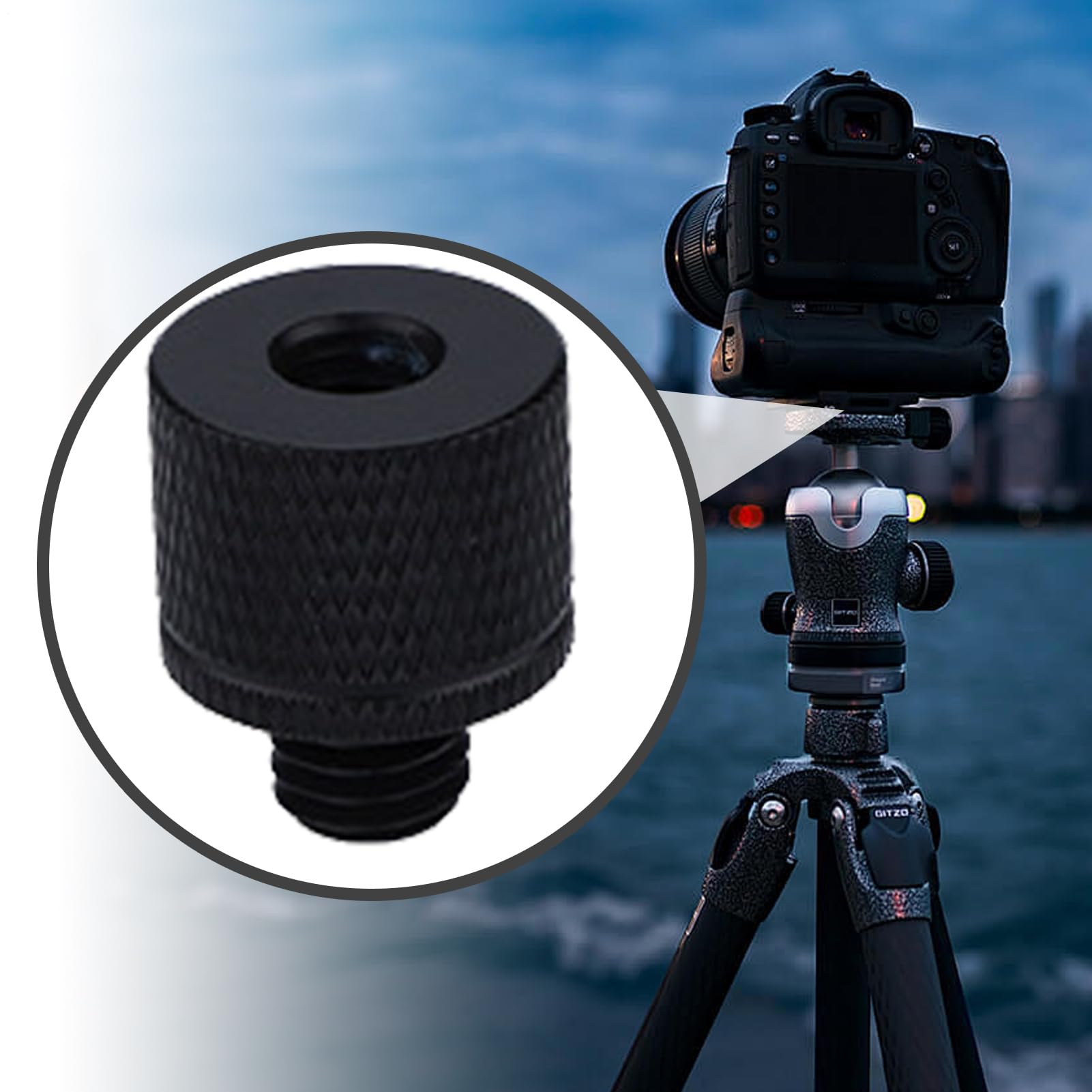 FEICHAO 2Pack Dado per treppiede da 1/4 femmina a 1/4 M4 M5 M6 M8 femmina Vite adattatore per fotocamera dado di conversione del giunto cardanico del treppiede (1/4 to 1/4