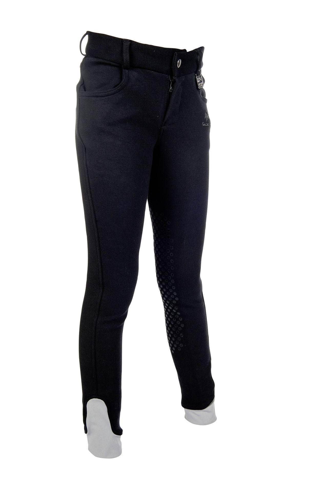 Hkm 9060 Kids Easy Girls' Riding Breeches Silicone Knee Patches 116-176