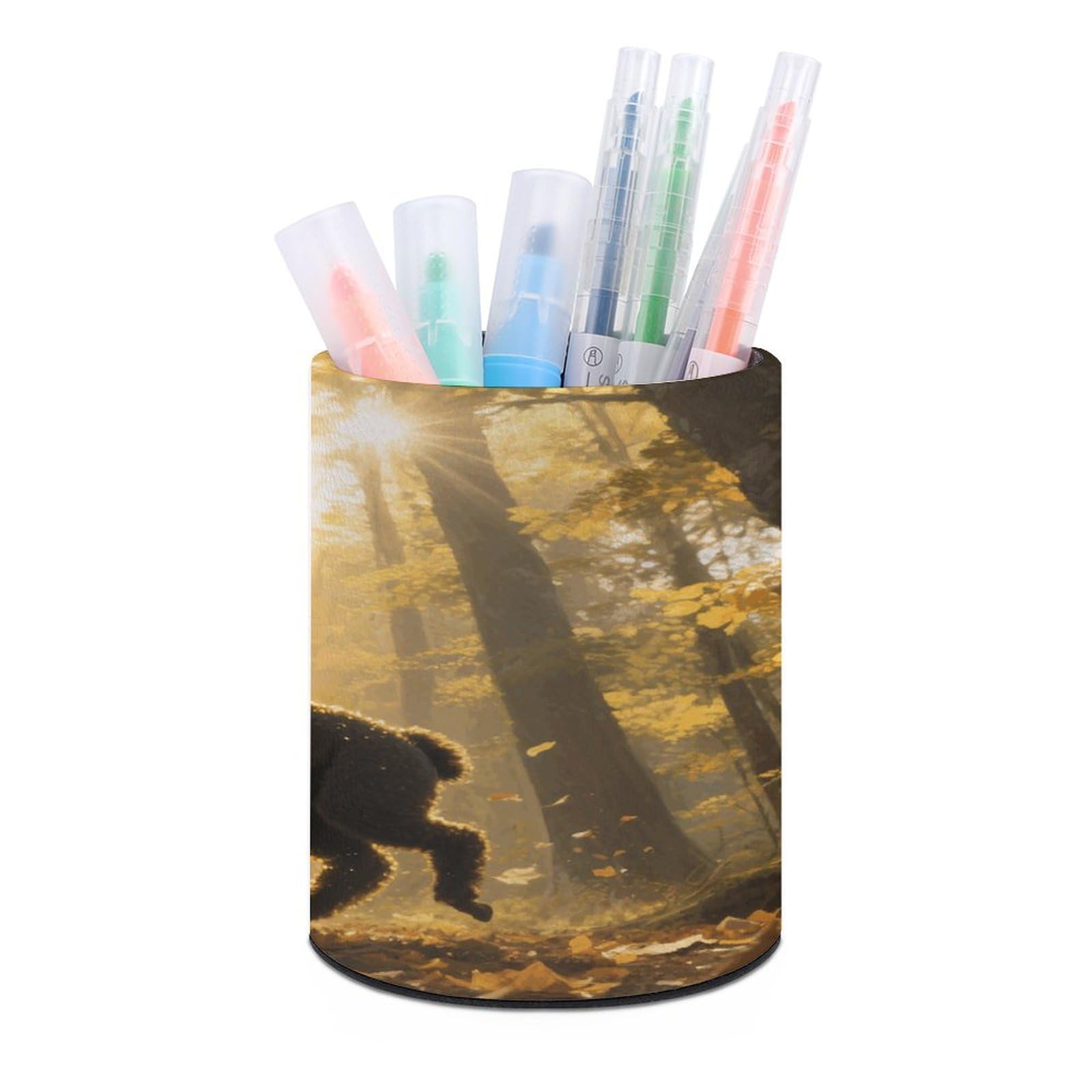VstaDank Wonderful Forest Pen Holder for Desk Makeup Brush Holders Stylish Pen Cup Cute Pencil Cup Round Pencil Holder Decor Brush Scissor Holders for Multifunctional Office Supplies