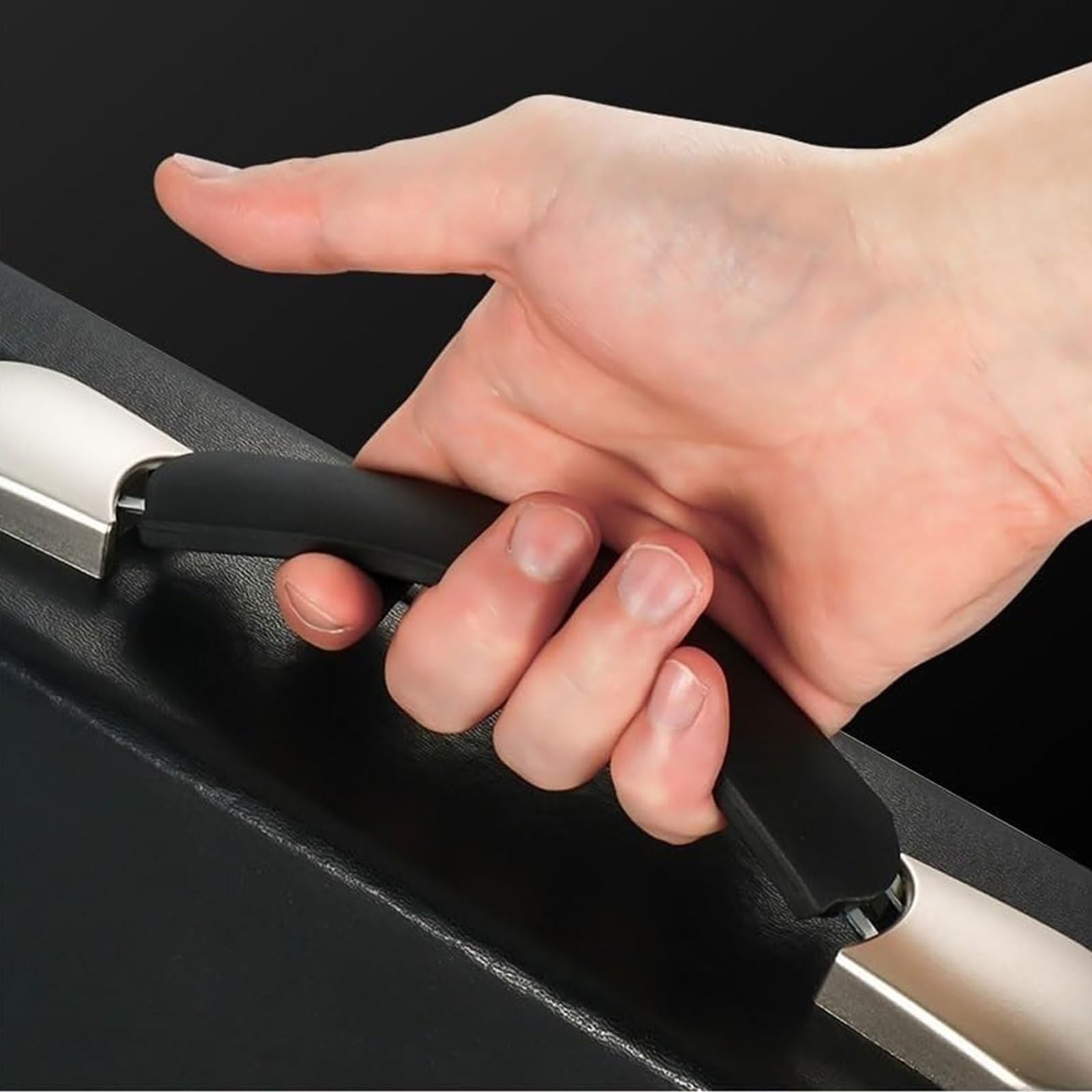 Juego de cubiertos de acero inoxidable, 84 piezas, elegante vajilla, con estuche, ideal para el hogar, servicio de hotel, banquetes, eventos y regalos especiales para celebraciones.(Black)