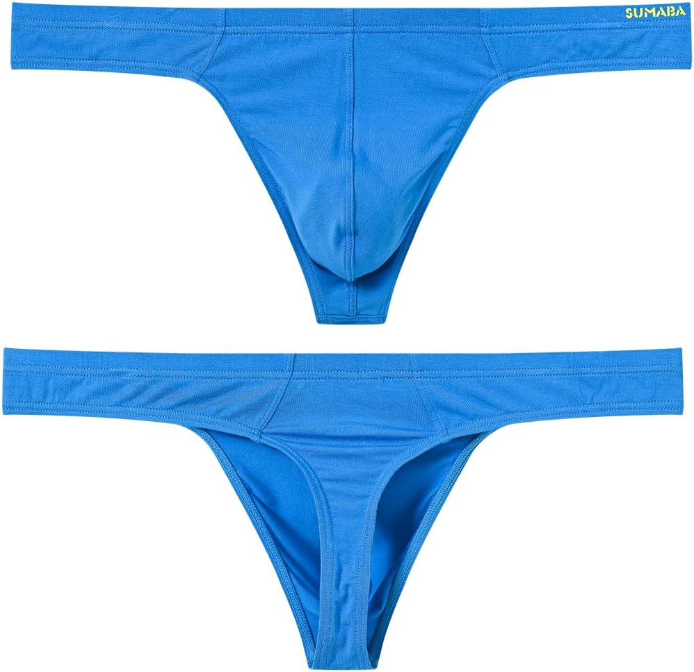 JINSHI Men's Thongs Underwear Low Rise Breathable T-Back Bulge Pouch Sexy G-Strings Stretchy - Image 2