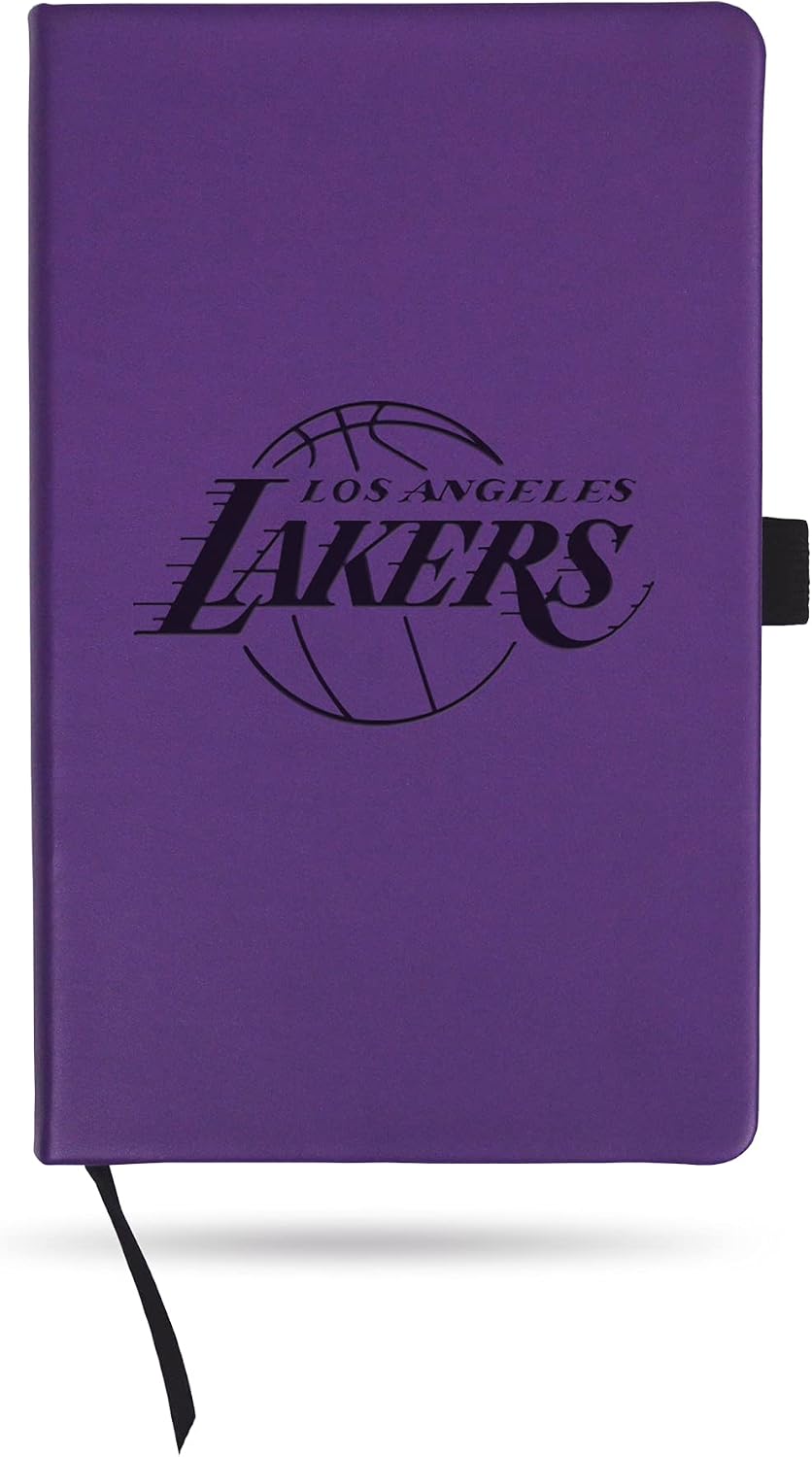 Rico Industries NBA Los Angeles Lakers Laser-Engraved Color Notepad, 5.25 x 8.25-inches