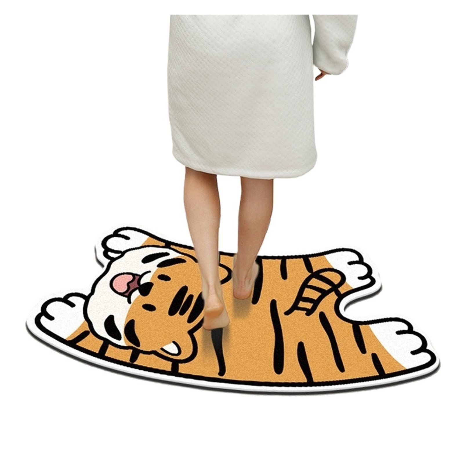 Curved Bath Mat Super Absorbent Curved Bath Mat Quick Dry Bathroom Rug Non Slip Entrance Doormat Nappa Skin Floor Mats Toilet Carpet Home Decor