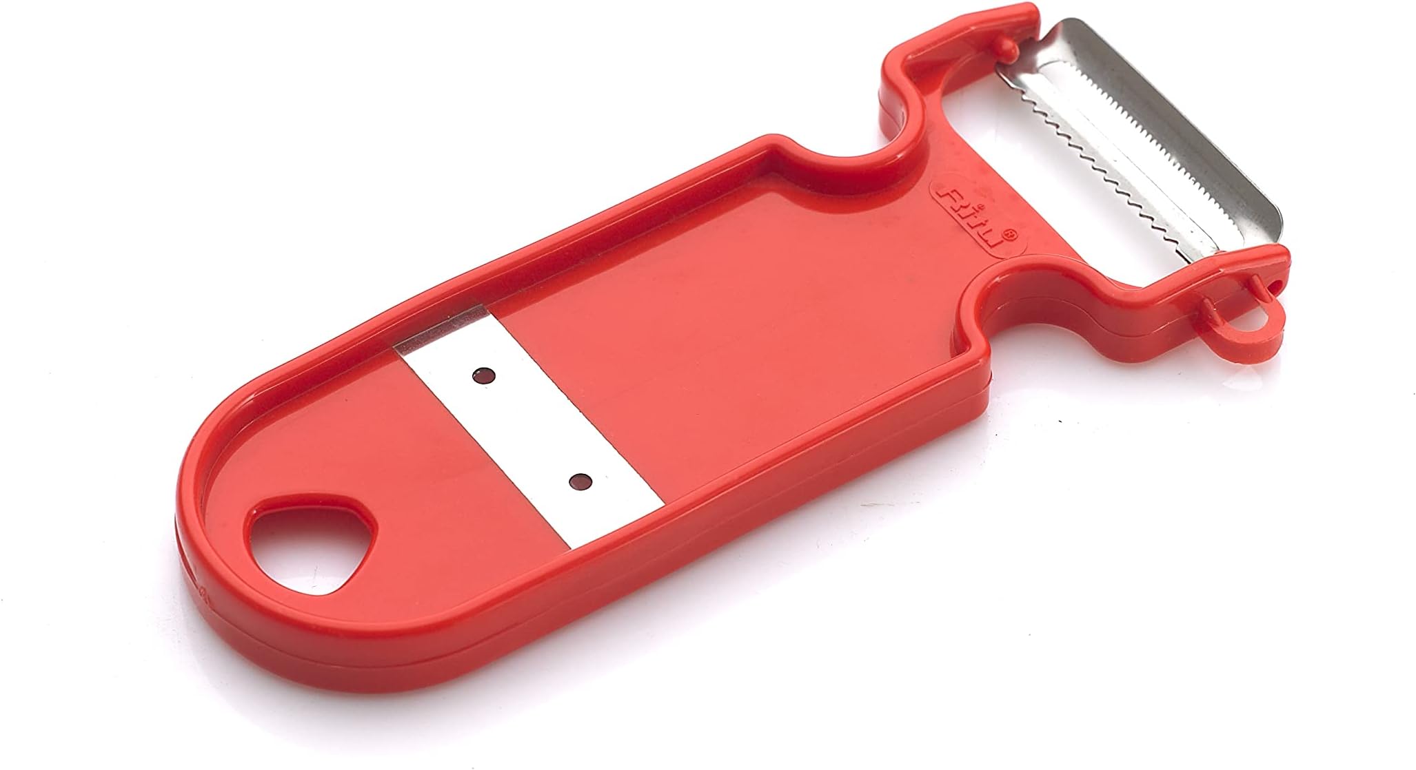 RITU Plastic Laser Blade 2-in-1 Movable Peeler Kitchen Tool | Sharp Dual Blades for Effortless Peeling of Vegetables & Fruits | Ergonomic,Compact, and Easy-to-Use Design |Perfect for Home| Multicolor