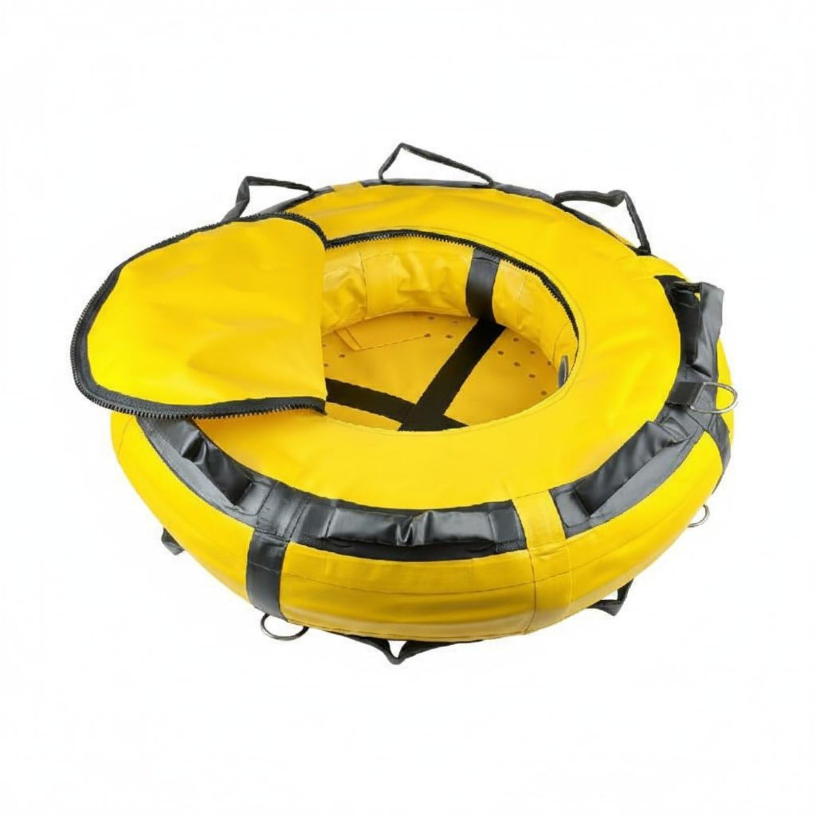 Segnalatore Subacqueo Gonfiabile Galleggiante Giallo con Maniglie Rinforzate per Marcatura Posizione in Superficie atto per Immersioni destramento in Mare