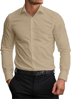 AVANOVA Men's White Long Sleeve, Slim Fit Button Down Dress Shirt for Men | Casual Office Wear | Formal Business Shirts | ... Price In India