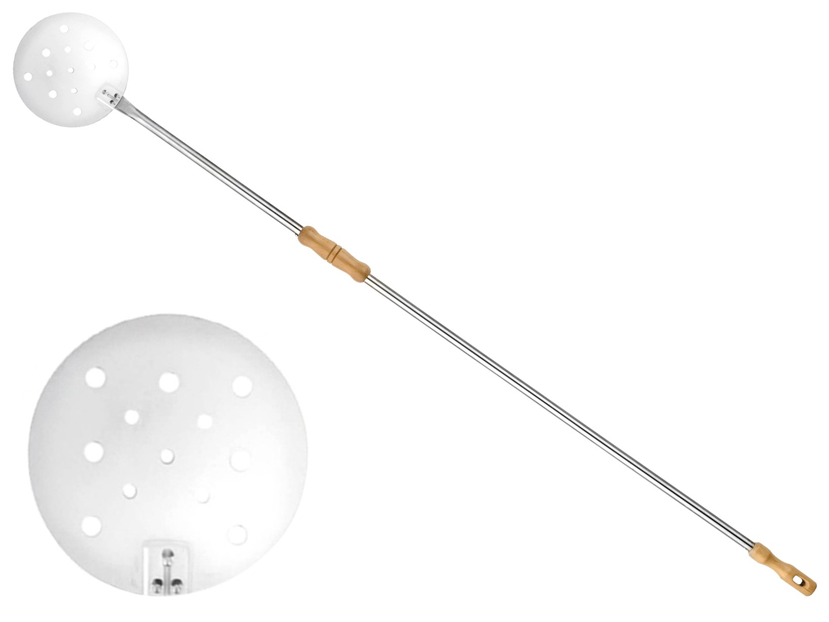 Pala per Cuocere Forata Ø 26 Cm. Inox, H. 170 Cm.