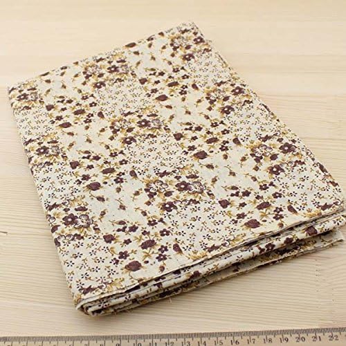 Fabric Squares DIY Cotton Brown Series 7 Assorted Pre Cut Charm Quilt for Fat Quarters 50cmx50cm Color in Brow