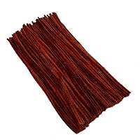 Pack of 25/50/100/250/500 30cm Pipe Cleaners for Arts & Crafts [Brown, Pack of 25