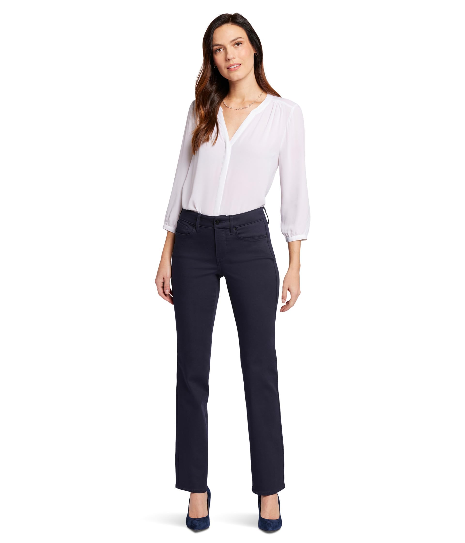 NYDJ womens Marilyn Straight Denim jeans, Black Bdm, 12 US — view 51