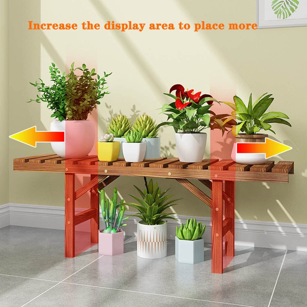 Contenants et accessoires pour plantes Banc De Balcon En Bois Jardinière Étagère À Fleurs Échelle Intérieure Support De Pot De Fleur Au Sol De Salon Combinaison Arbitraire, Support De Fleurs Beau Et P