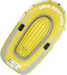 Acouto Canoa inflável de PVC para 2 pessoas barco a remo pesca à deriva mergulho barco de borracha engrossada canoa inflável 2 lugares