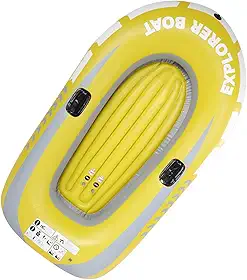 KUIDAMOS Barco Inflável Amarelo da Canoa do Caiaque da Pesca de 2 Pessoas para o Mergulho à Deriva 45x74inch