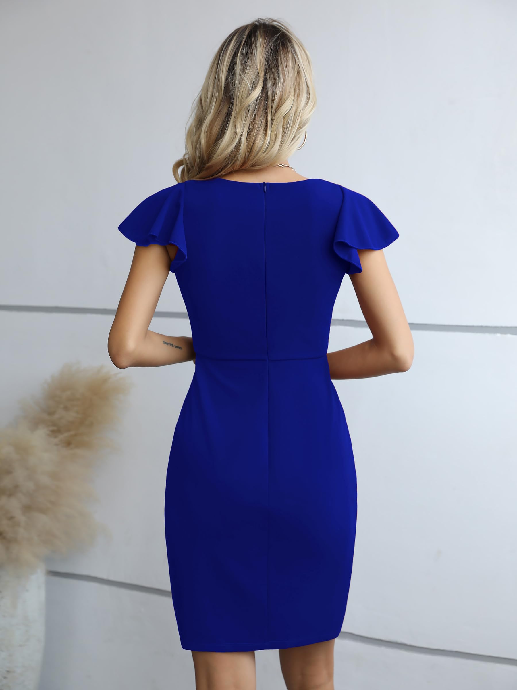 Missufe Vestido corto para mujer, vestido de cóctel, vestido de fiesta, mini vestido bodycon elegante