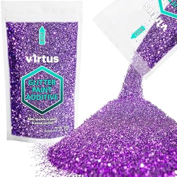 v1rtus Glitter Paint Additive - Purple | 100g Metallic Flakes for Adding Sparkle to Paints & Wood Varnish | Add to Emulsion, Acrylic & Latex for Indoor Sparkly Walls