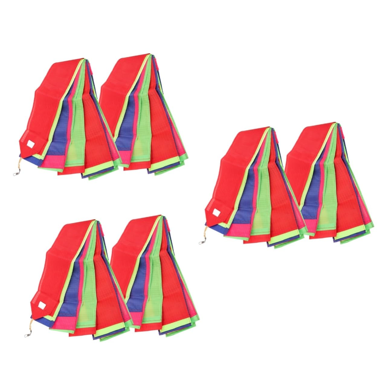 Mikikit 3sets Outdoor Party Streamers Kite Tail Tube Eye-catching Decorations for Sky Streamer Flying 2pcs*3