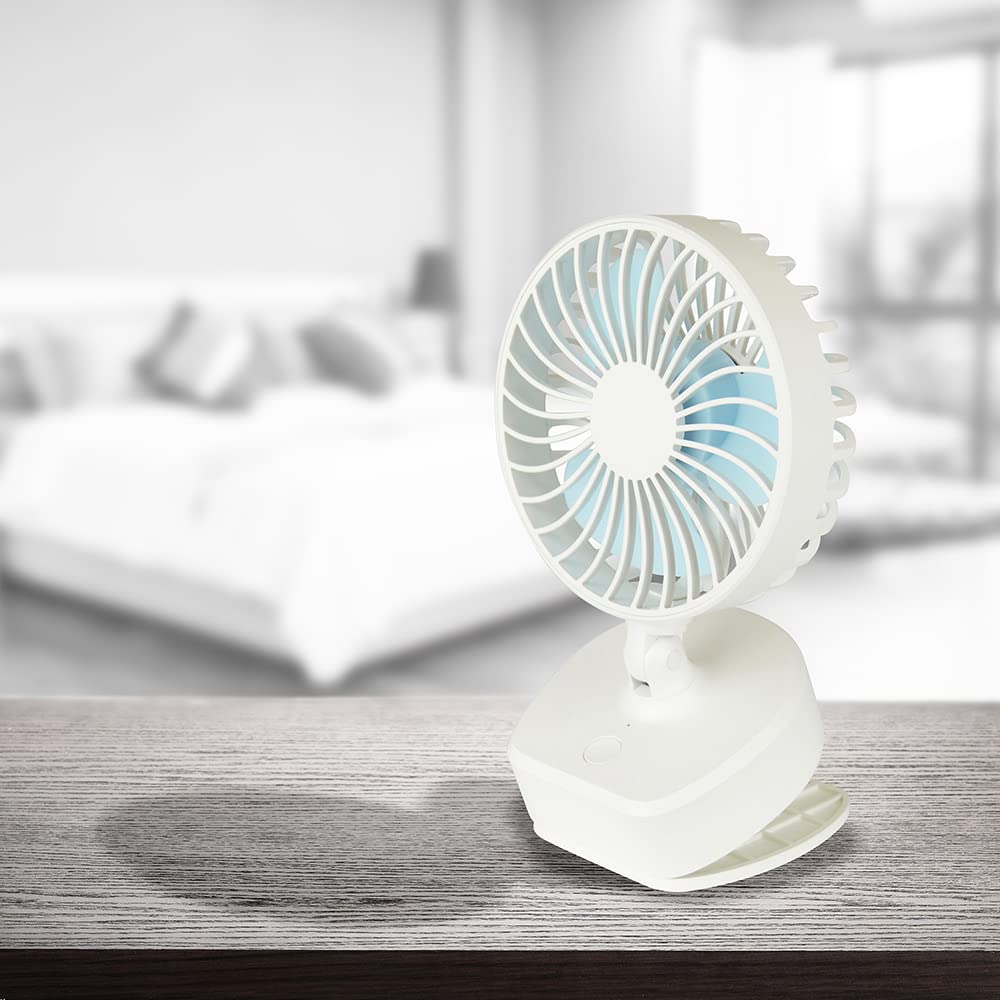 STAYCOOL Mini 4" Quiet Portable and Personal USB Rechargeable Clip or Desk Fan, 3 speeds, 360 adjustable - Image 2