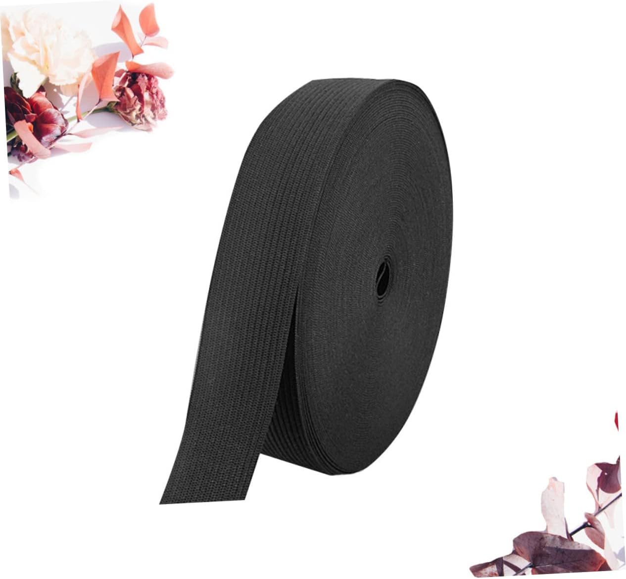 Beatifufu Elastic Bands Sewing Elastic Thread Knit Black Stretch Band Braided for Clothing DIY Accessories