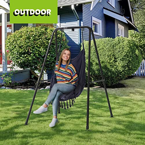 Taleco Gear Swing Stand, Hammock Chair Stand Max Load 330Lbs, Heavy Duty Hammock Stand,Outdoor Or Indoor Hanging Chair Stand Only,Hammock Chair Not Include(Black) #TOP2