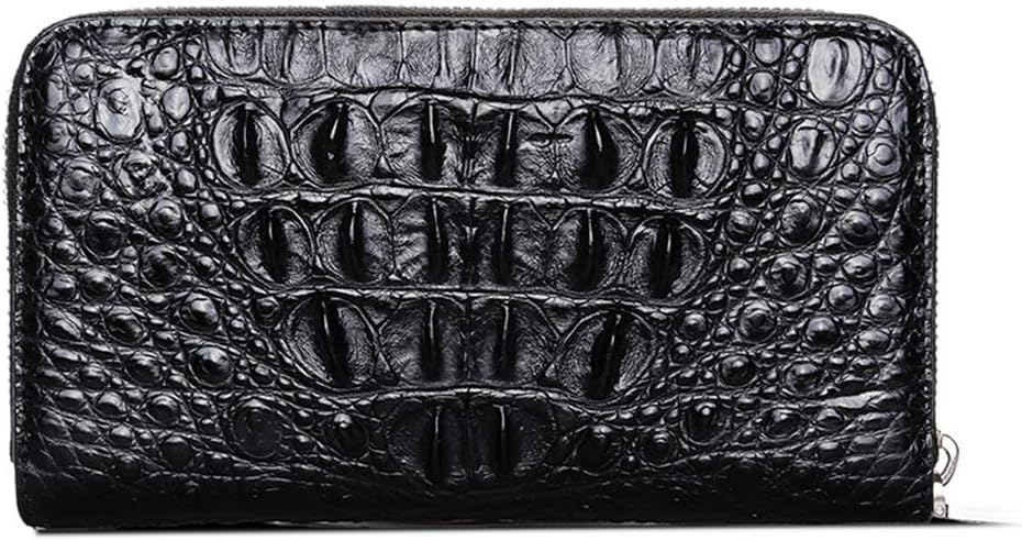 Men's Alligator Skin Wallet, Genuine Crocodile Skin Fold Wallet Extravagant Gift