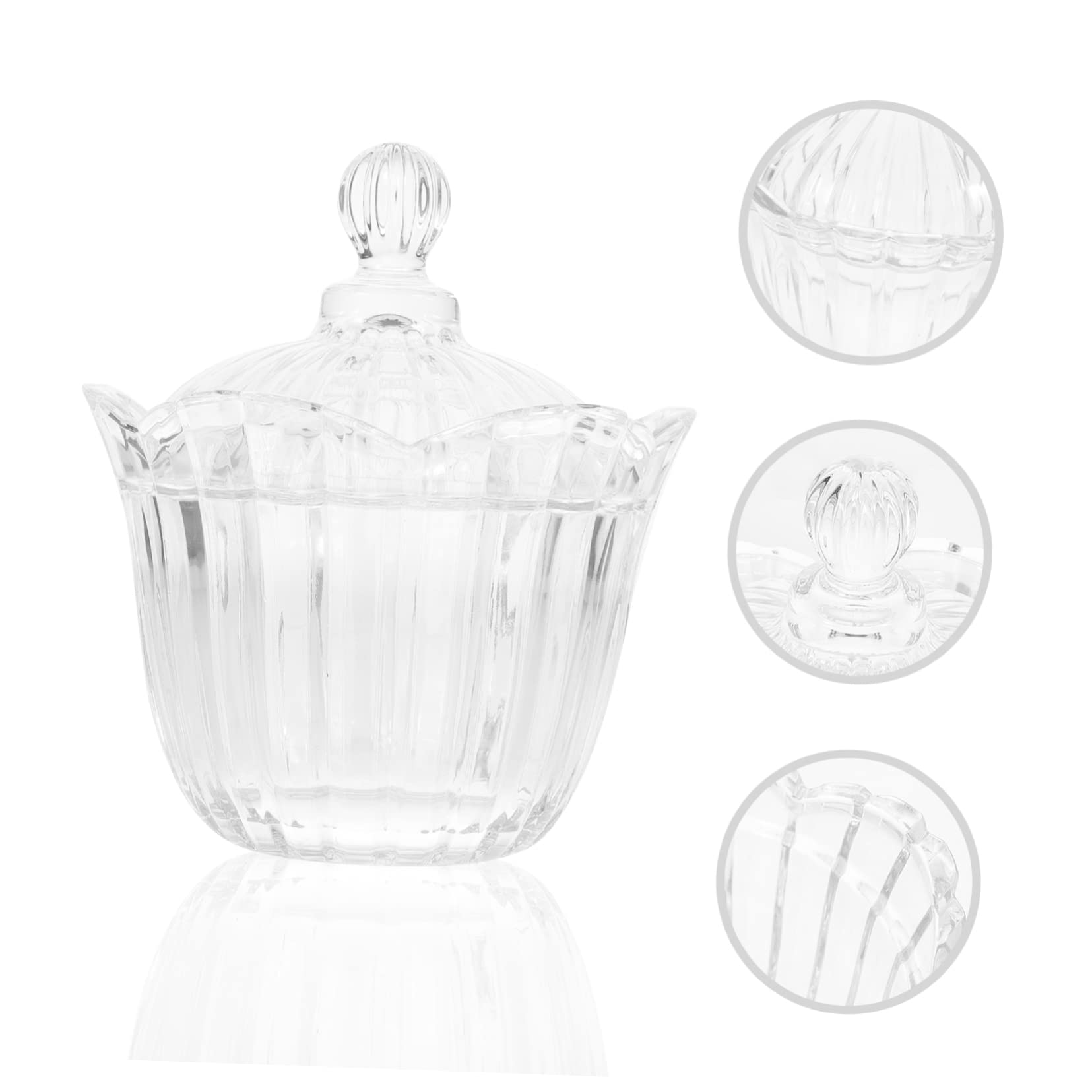 Alipis Lot de 2 Bocaux de Rangement en Verre avec Couvercle Hermétique pour Bonbons Noix Et Fruits Secs