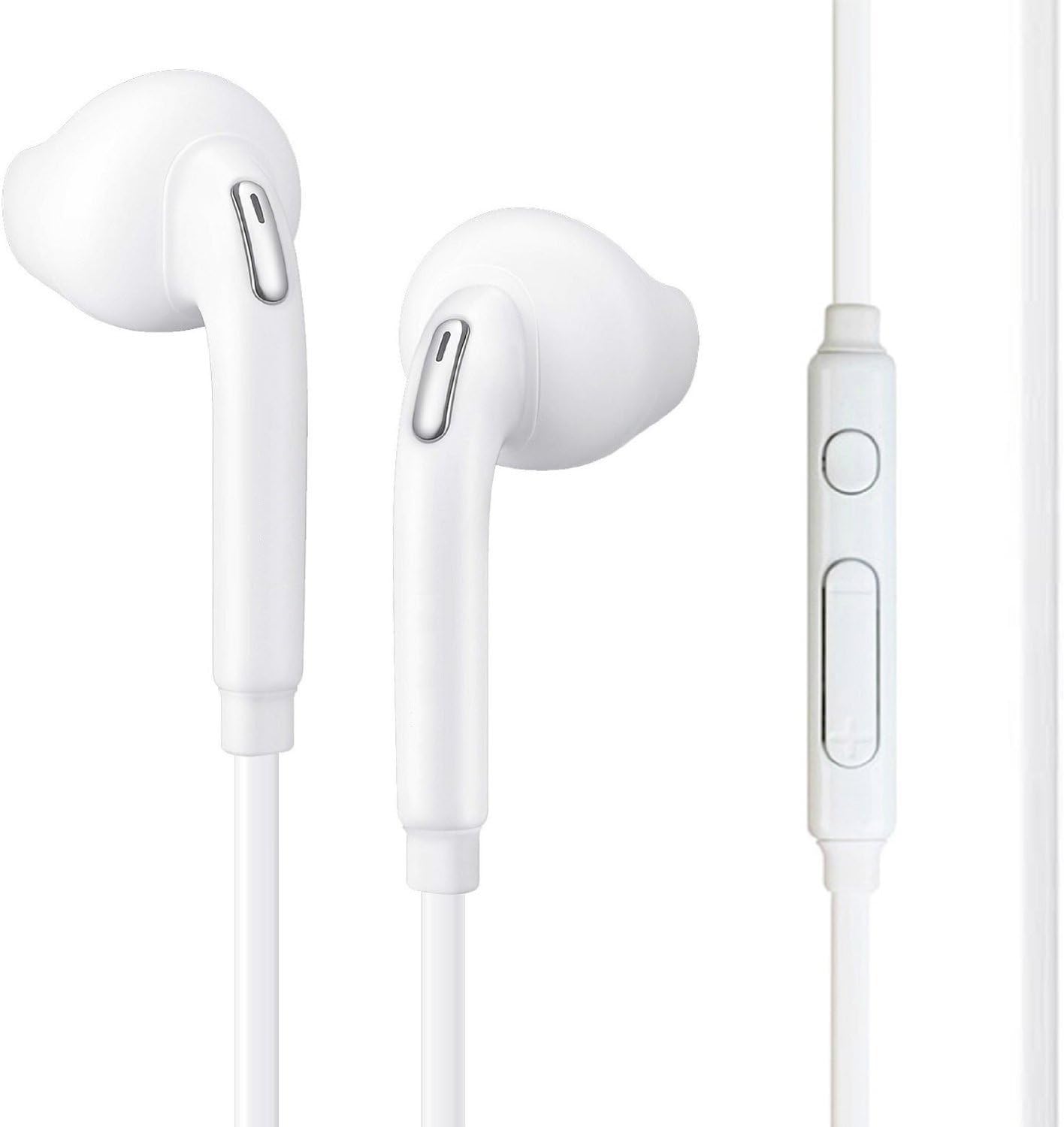 AWAKSHI Samsung Galaxy S7 Edge(Usa) Compatible In Ear Round Wired Deep Bass Headphone/ Headset/Earphone/ Stereo Headphone With 3.5MM Jack,Mic,Noise Cancelling Button With High Quality Sound For Samsung Galaxy S7 Edge(Usa) (White)