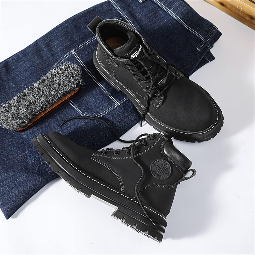 Veslexth Women's Waterproof Lace-Up Ankle Boots with Fur Lined Comfortable Insole Round Toe Winter Snow Shoes for Working Hiking Motorcycle Casual Boot