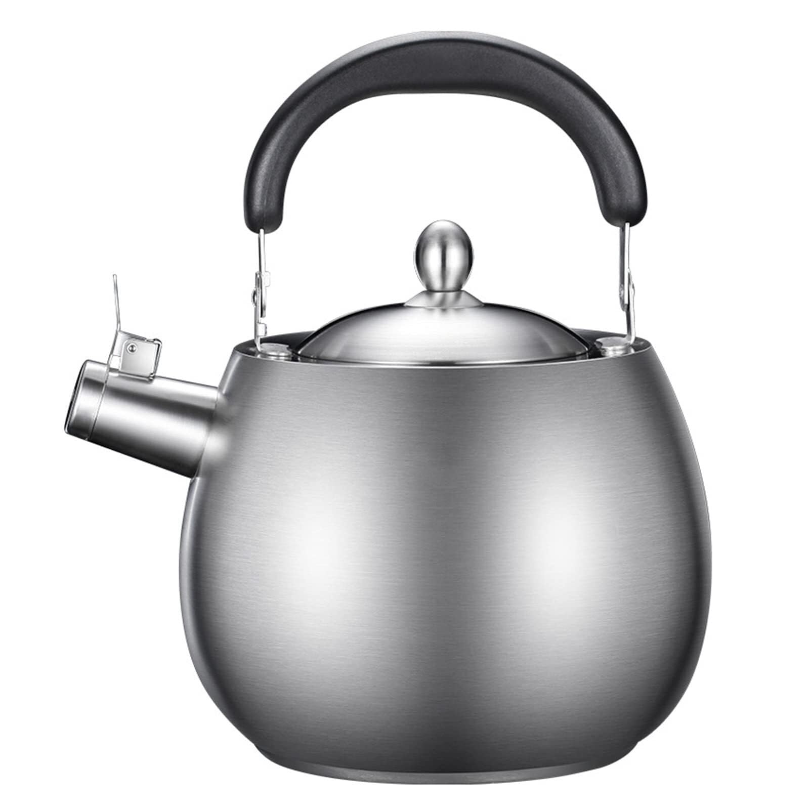 Bollitore fischiettante in acciaio 304 - Grande capacità, fischio forte, riscaldamento rapido & compatibile con 4 tipi di cucine(4L)