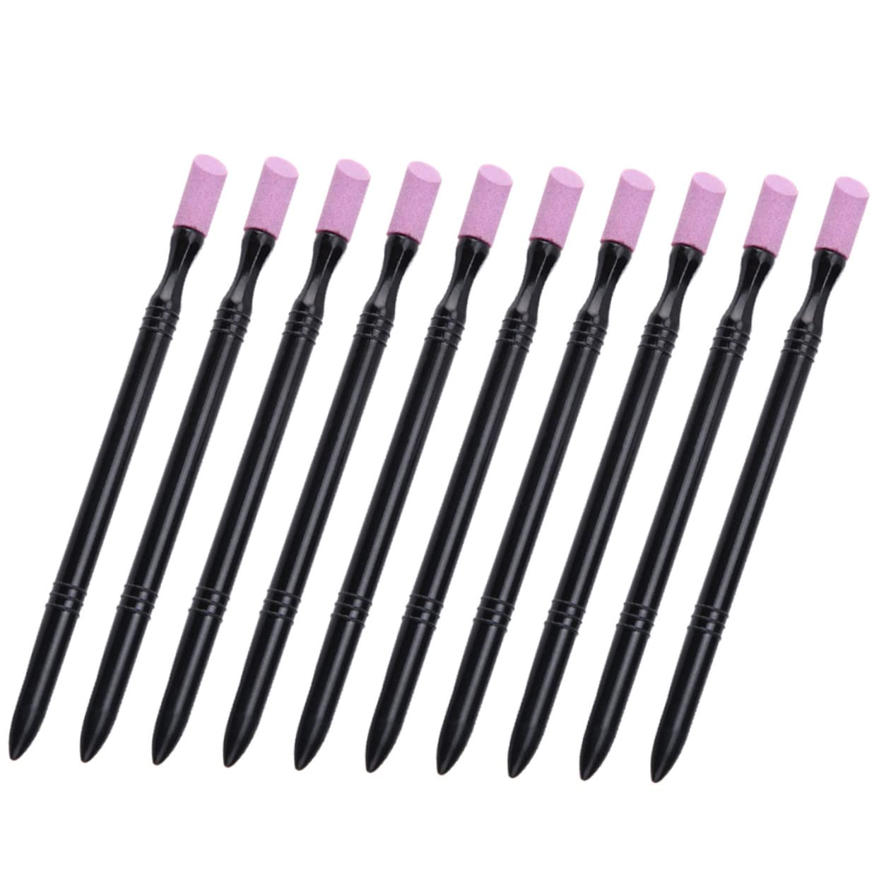 Healeved 50 Pièces Brosse à Ongles Repousse-cuticules Des Ongles Pierre à Ongles Bâtonnets à Cuticules Pour Les Ongles Repousseur De Cuticule Lime à Ongles Et Outils à Ongles Plastique
