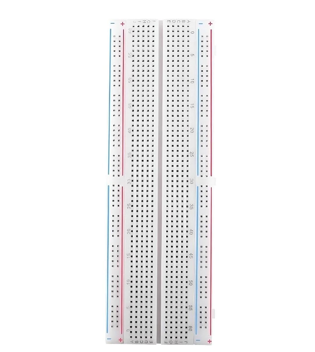 BerryBase Breadboard mit 830 Kontakten, 165 x 55mm Lochrasterplatine, für Raspberry Pi, Arduino, Mini PC und Elektronikprojekte