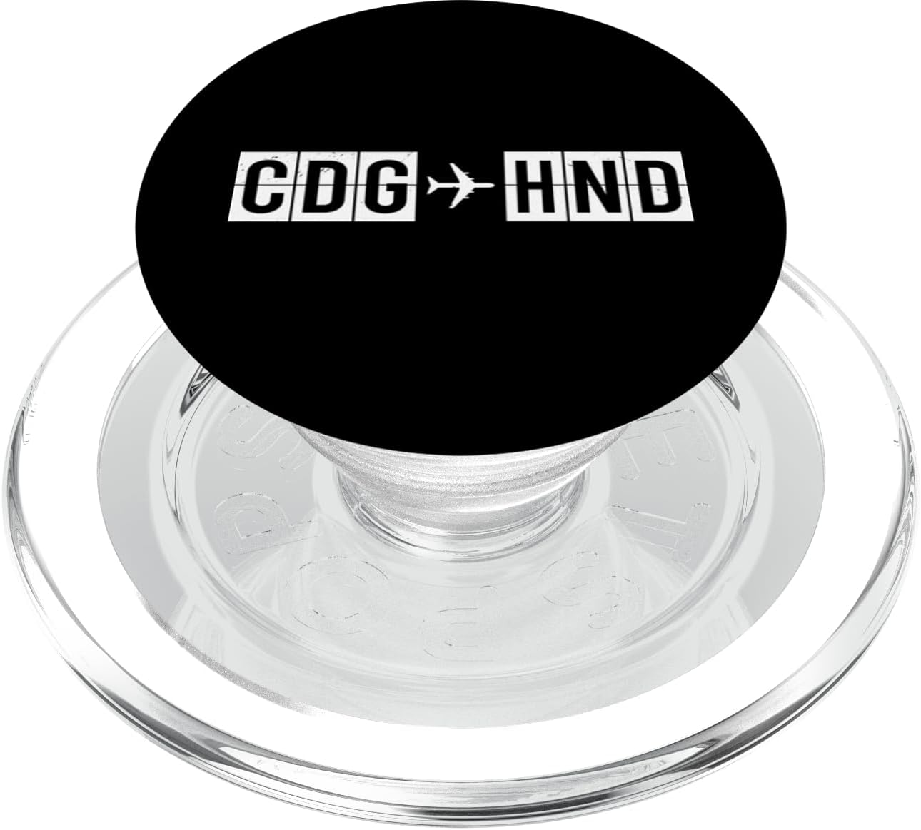 CDG HND Flight Route Paris to Tokyo Air Codes PopSockets PopGrip for MagSafe