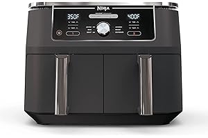 Ninja Foodi 6-in-1 2-Basket Air Fryer DZ201 with DualZone Technology - Dark Grey Stainless Steel