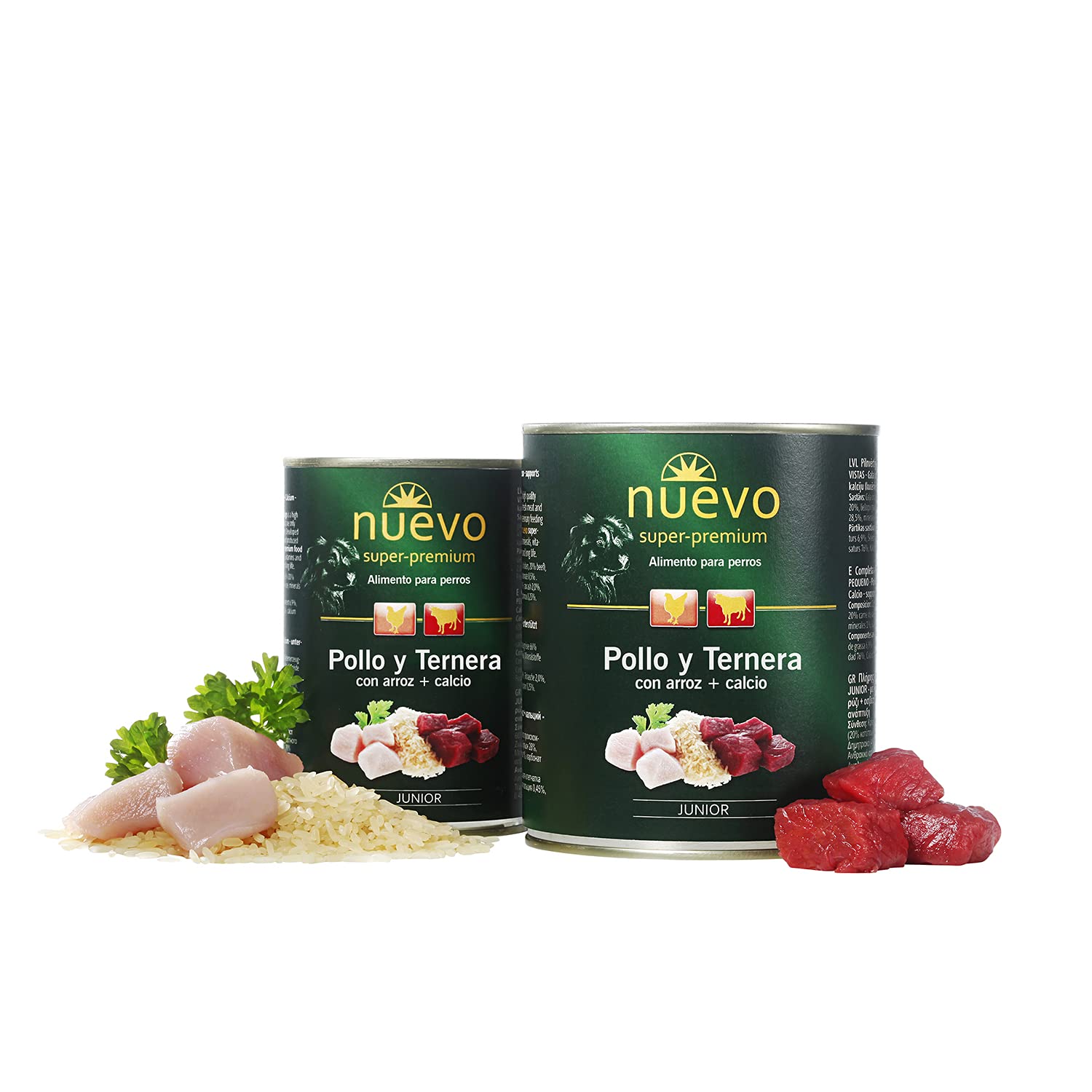 NUEVO Lata Perro JUNIOR: Pollo y Ternera, 400 g, Perro