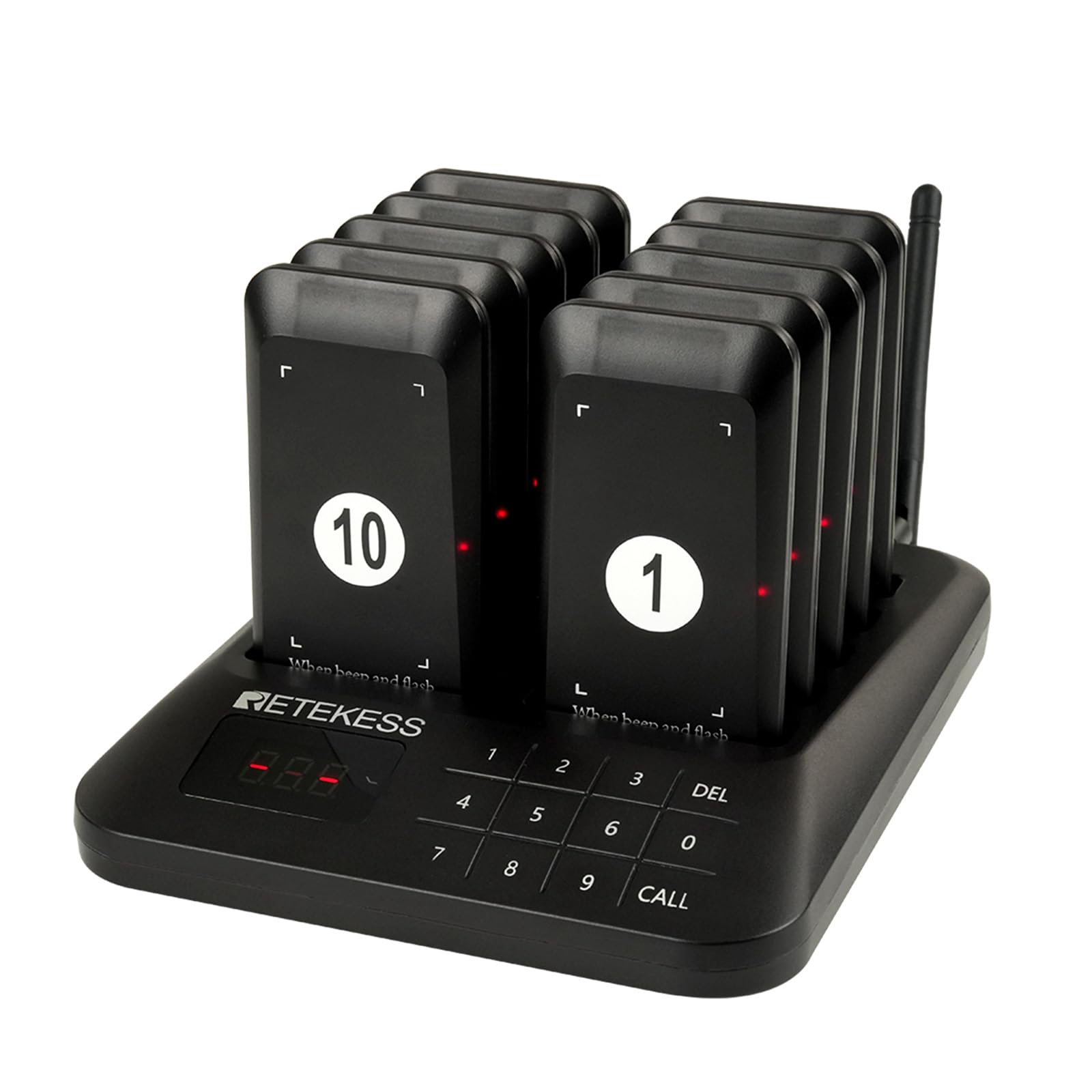 Amazon.co.jp: Retekess TD157S 呼び出しベル 業務用 子機10台 増設