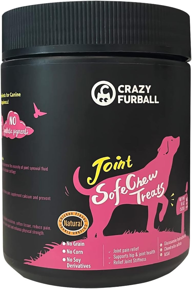 Crazy Furball Hip & Joint Chews for Dogs, Glucosamine