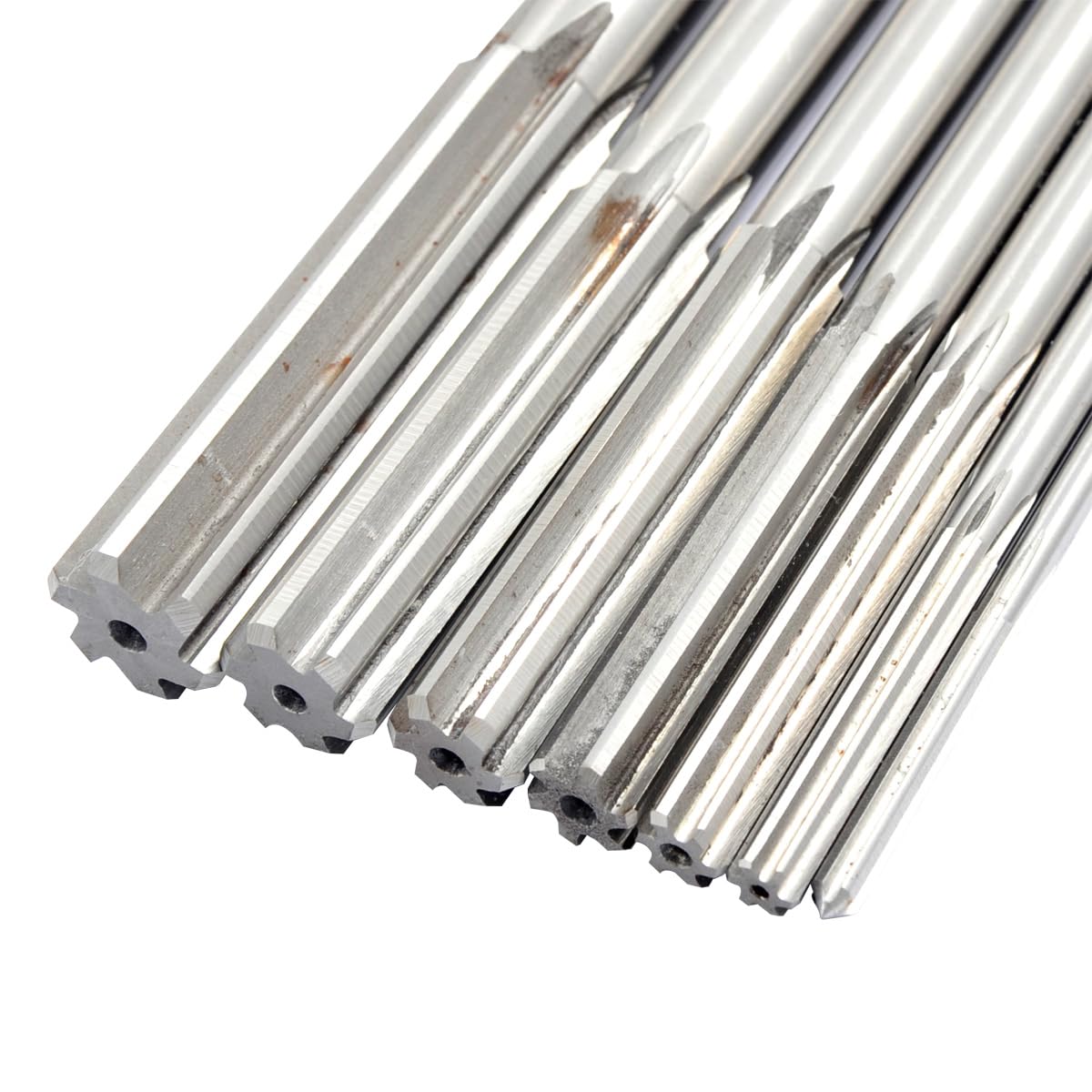 HHIP 2006-0007 High Speed Steel Chucking Reamer 7-Piece Set, 1/8-1/2 x 1/16-Inch Size