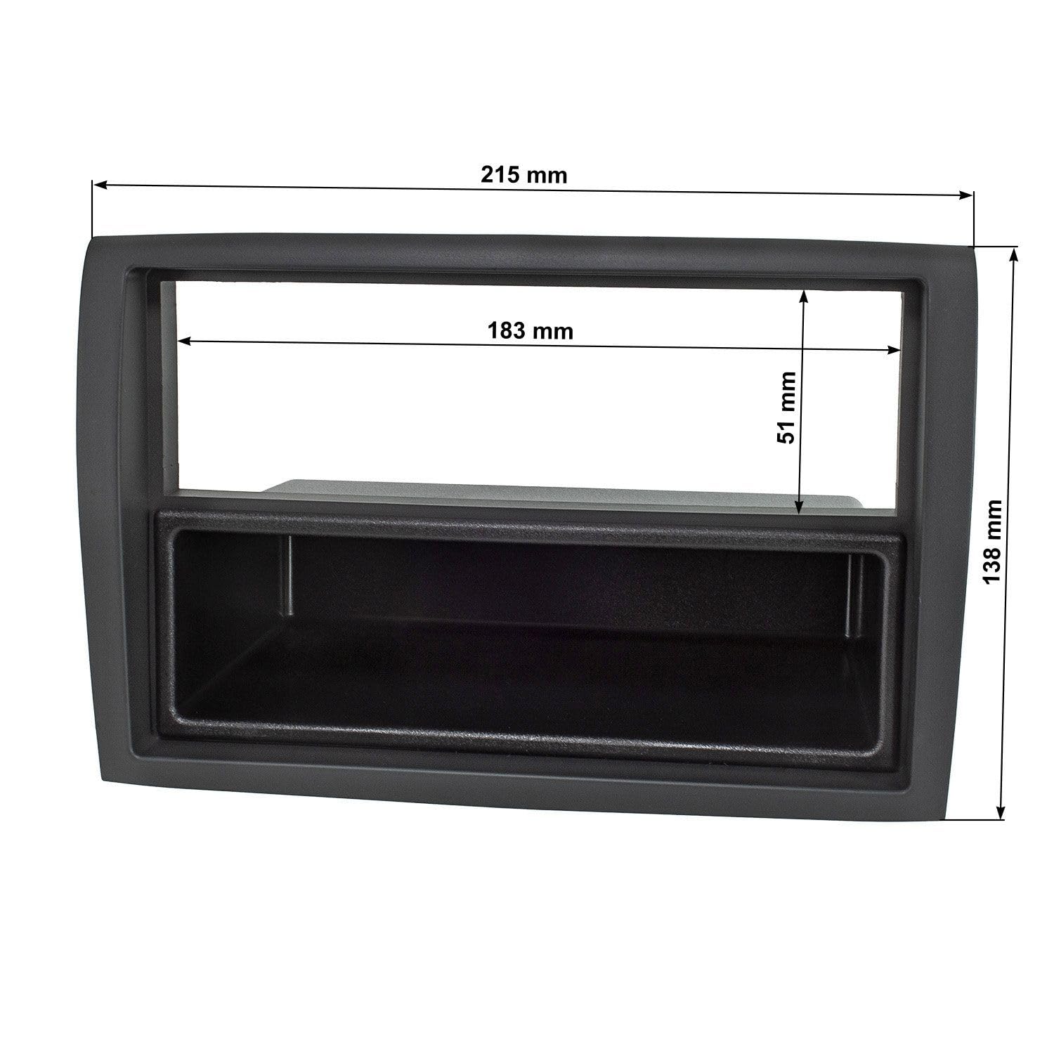 tomzz Audio 2414-010 Coperchio radio compatibile con Fiat Ducato Peugeot Boxer Citroen Jumper Relay nero veicolo con predisposizione radio