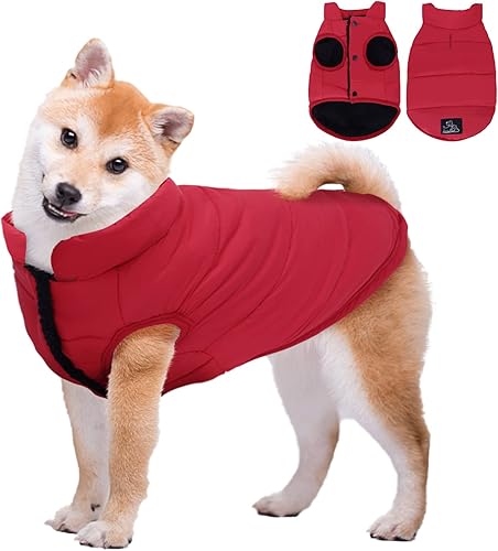 Miniatura 1 de Nobleza - Chaqueta para perro, abrigo de invierno cálido de forro polar con agujero para correa, impermeable para exteriores, ropa para mascotas