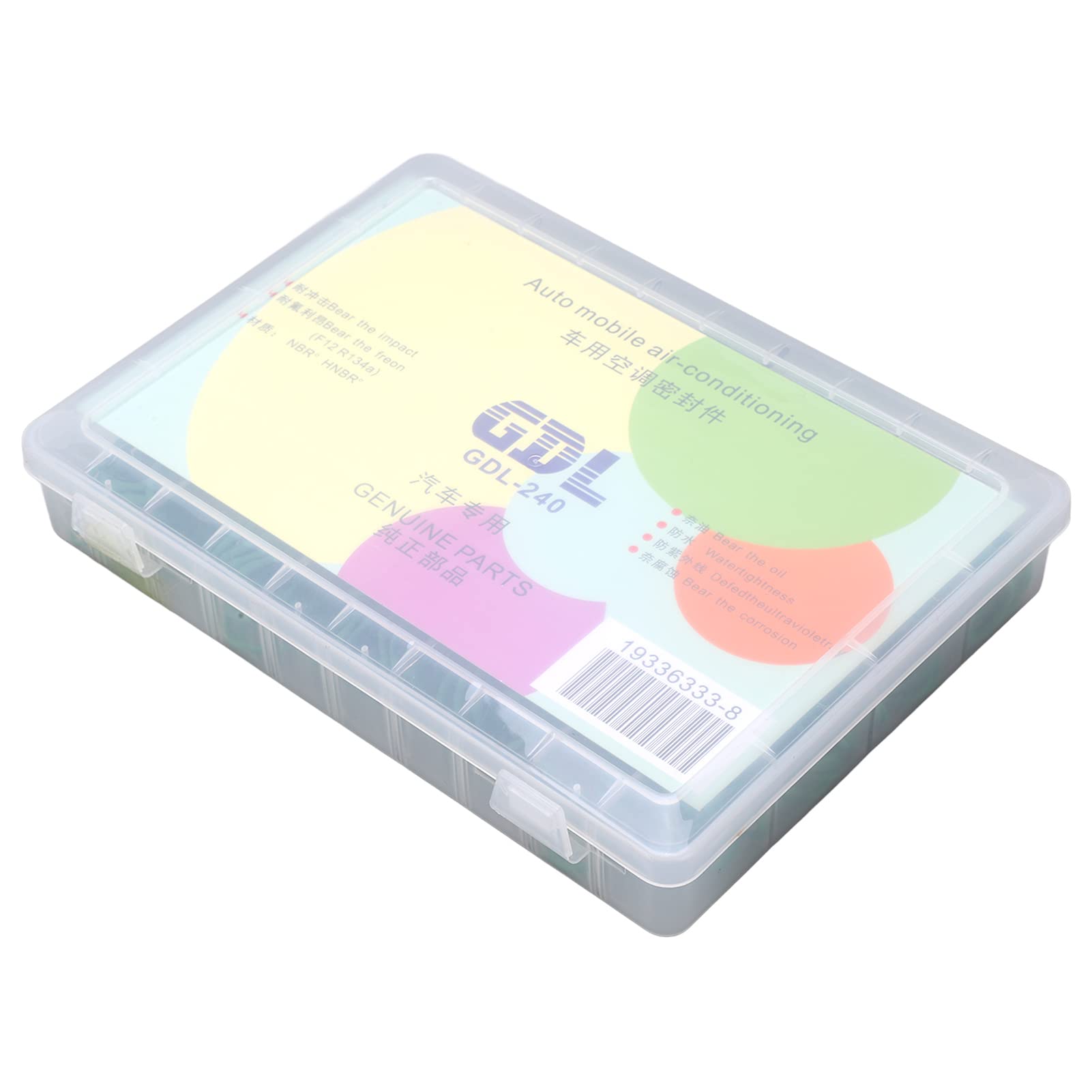 Kit de Juntas Tóricas Universales de 345 Piezas, Caucho de para Sellado de Aire Acondicionado a Prueba de Polvo para Automoción, Impermeable y Duradero
