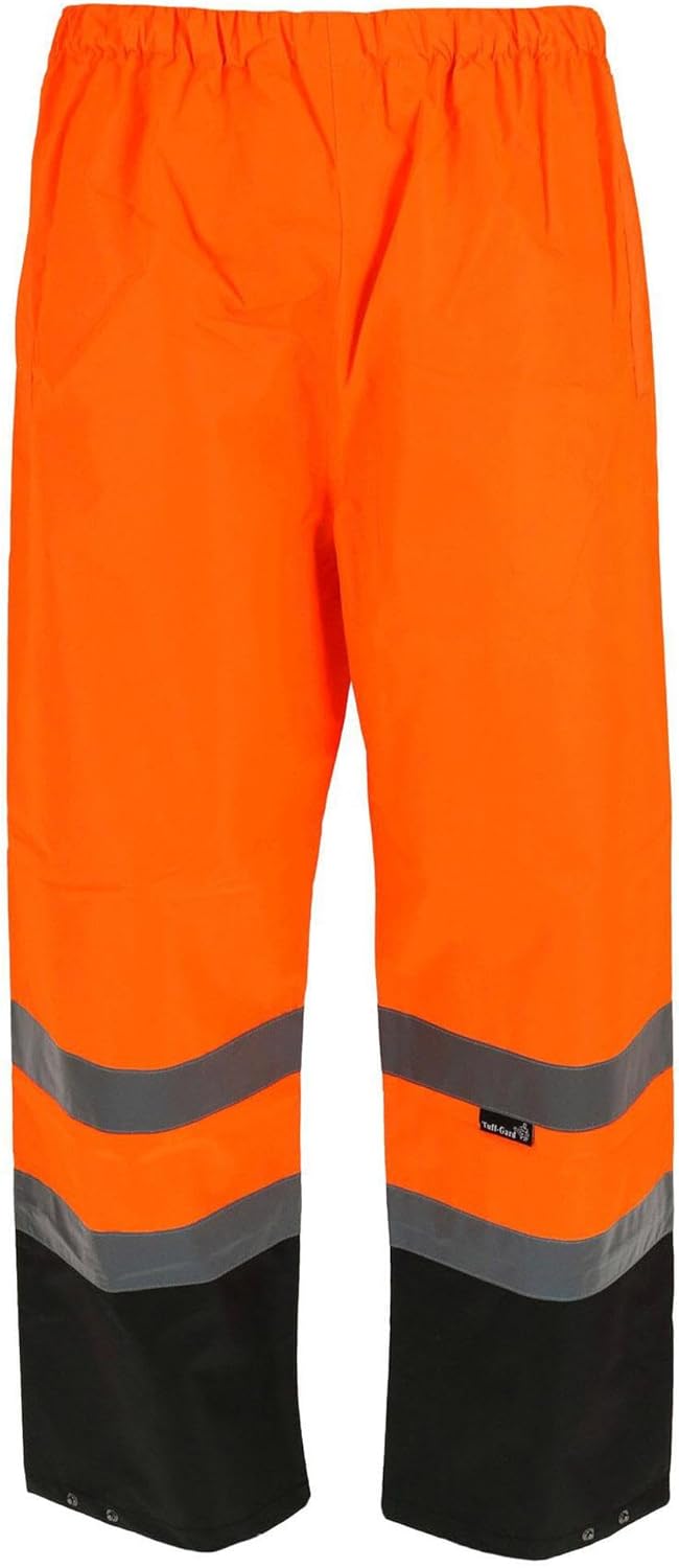 Tuff Grip Men's Fluorescent Waterproof Pants with Reflective Strips - Image 2