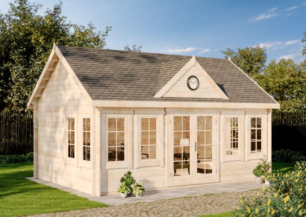 Alpholz Gartenhaus; Clockhouse-XL aus Massiv-Holz