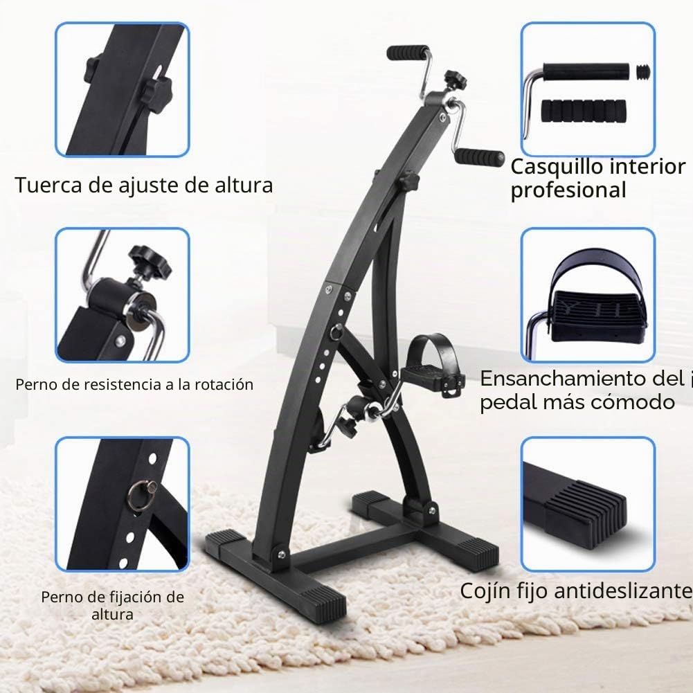 BAKAJI Pedal de Entrenamiento para Brazos y piernas, Bicicleta estática, Bicicleta estática, Gimnasia, pasiva, Ejercicio, Fitness, rehabilitación para Personas Mayores