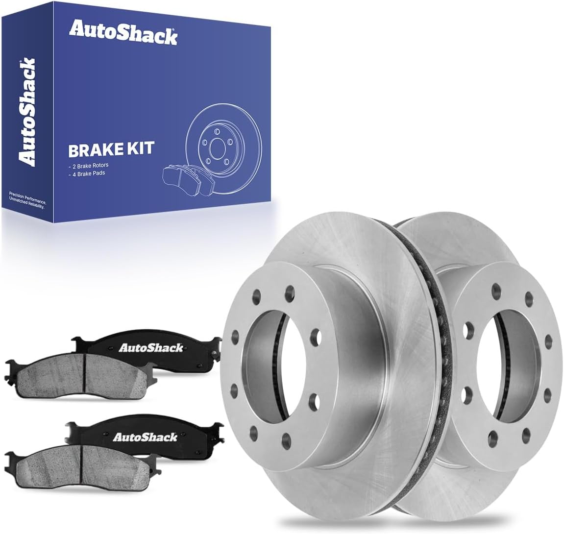 AutoShack Front Vented Brake Rotors + Ceramic Pads 6-PC Brake Kit Replacement for 2006-2008 Dodge Ram 1500 2003-2008 Dodge Ram 2500 13.89" (352.8 mm)