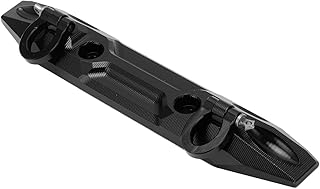 RC Car Front Bumper, 1/10 Scale Aluminum Bumper with U Hook Compatible with TRAXXAS E REVO 2.0 (Black)