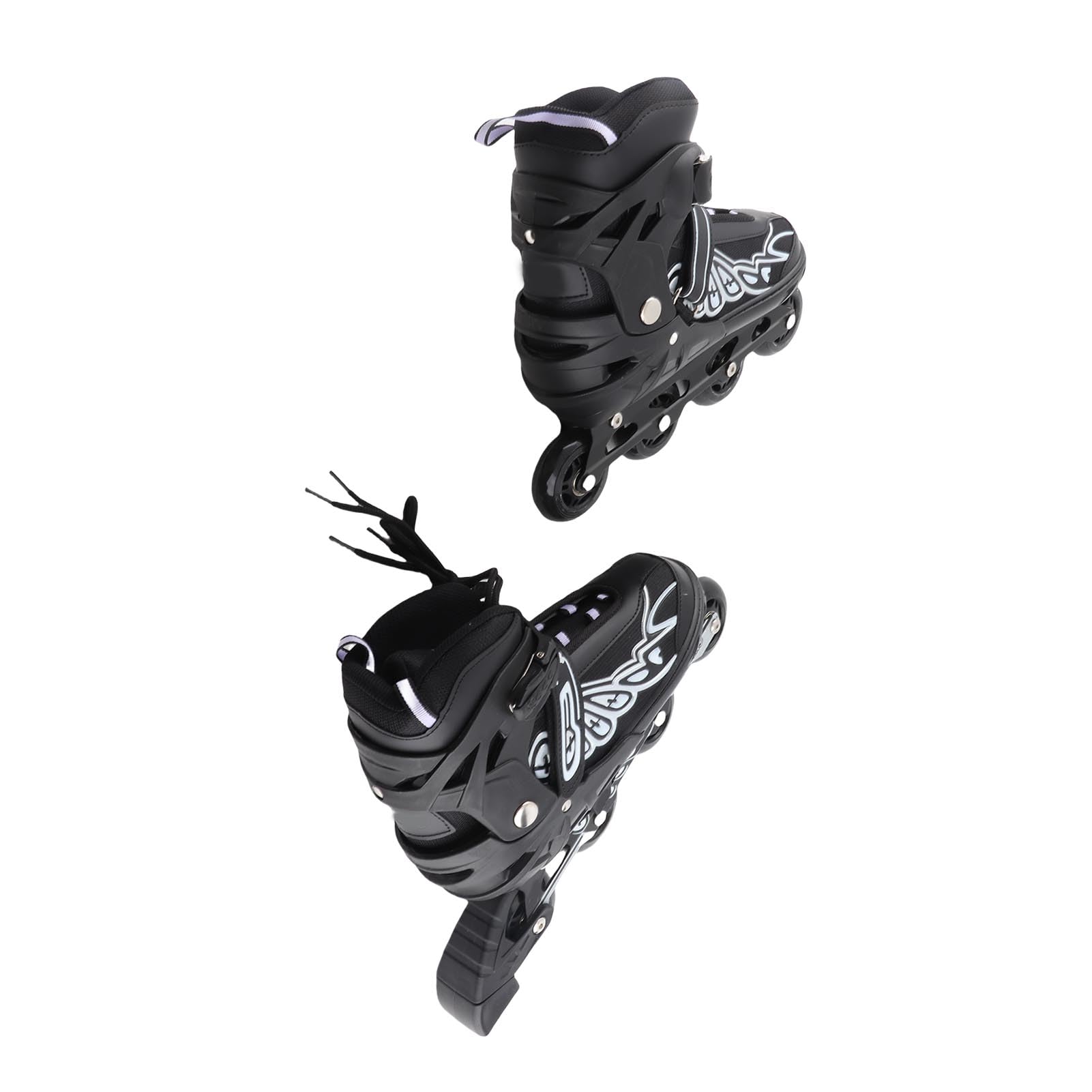 Regulowane Rolki Inline dla Dzieci, Kobiet i Mężczyzn - Potrójna Lekka Konstrukcja z Kółkami PU i łożyskami ABEC-7 - Rolki Fitness na świeżym Powietrzu do Użytku Wewnątrz i na Zewnątrz