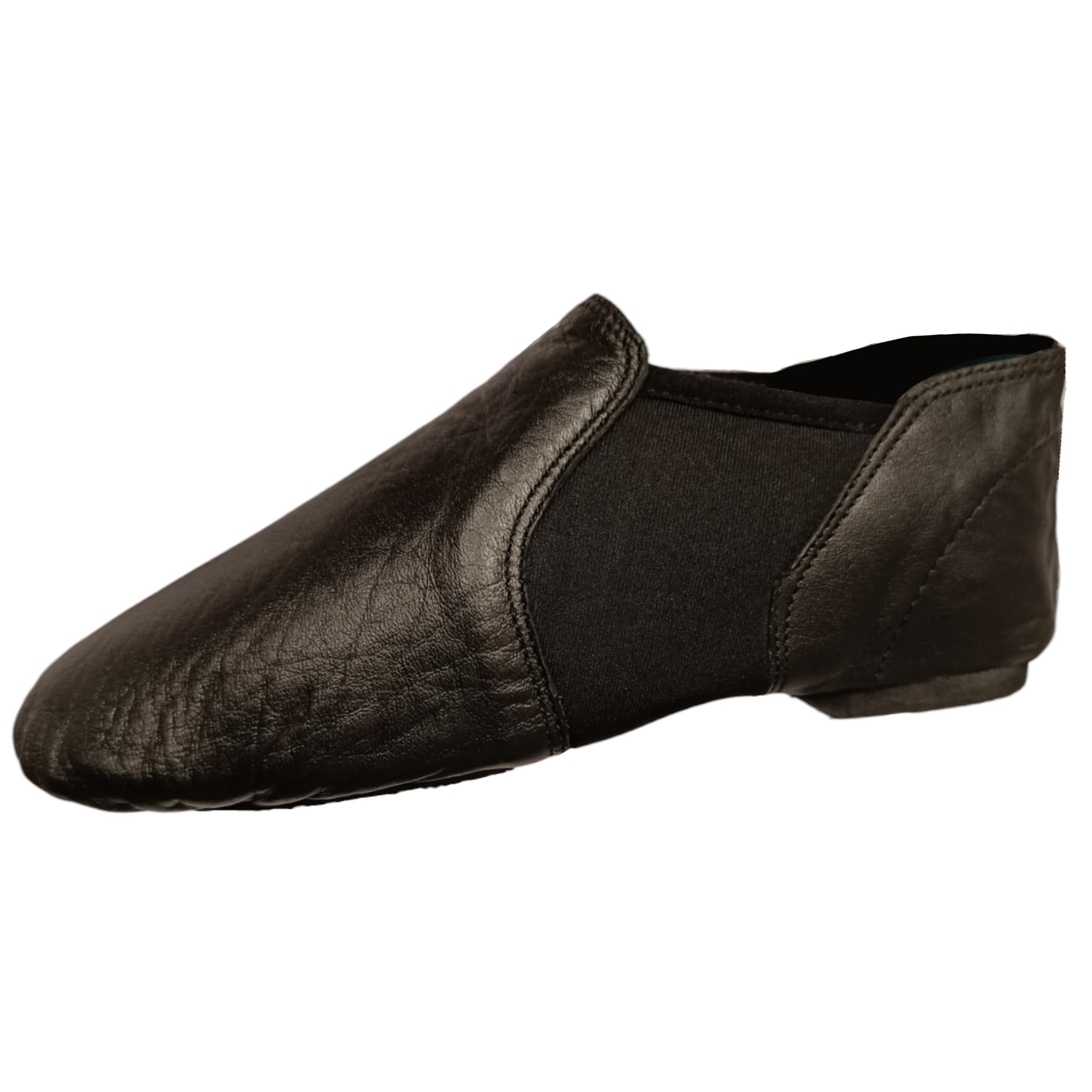 Jazz Shoes - Slip on Jazz Dance Shoes Rubber Split Sole - Soft Leather and Neoprene - Modern Stage Fish Style