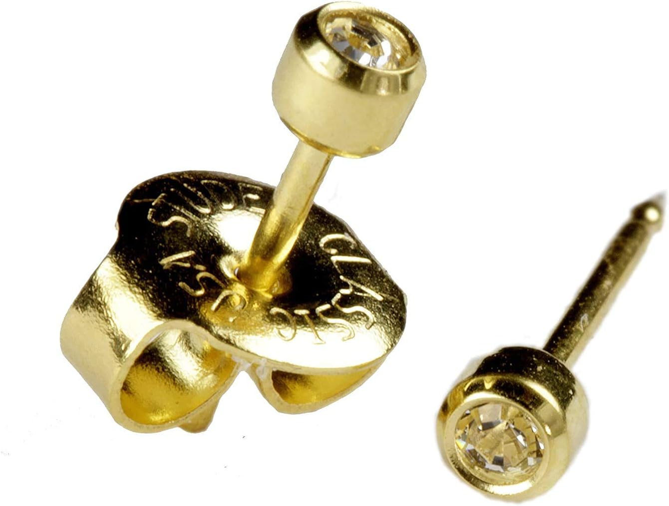 Beauty Made Easy Universal ear piercing kit with 24 pairs mix of all styles in 24k gold hypoallergenic instrument gun