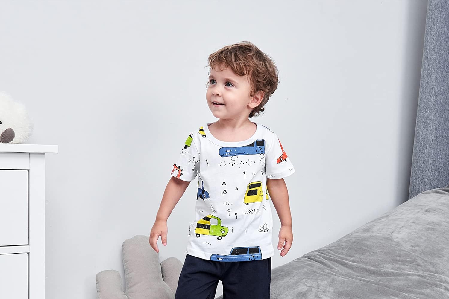 BINIDUCKLING Boy Short Sleeve T-Shirt and Shorts Kid 2 Pcs Summer Clothes 2-7 Years: Clothing, Shoes & Jewelry