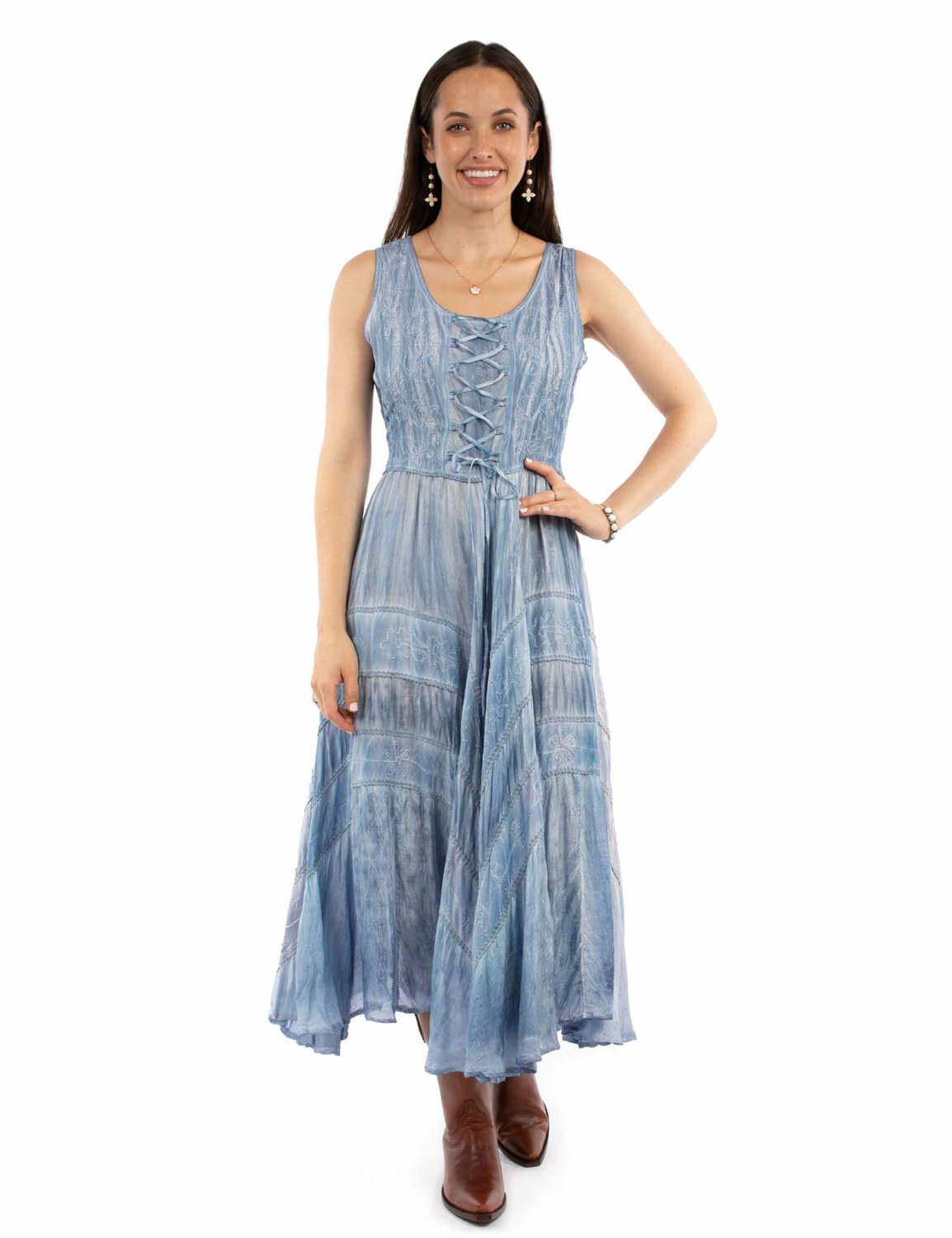 Scully Western Dress Womens Full Sleeveless XL Tie Dye F0_HC118