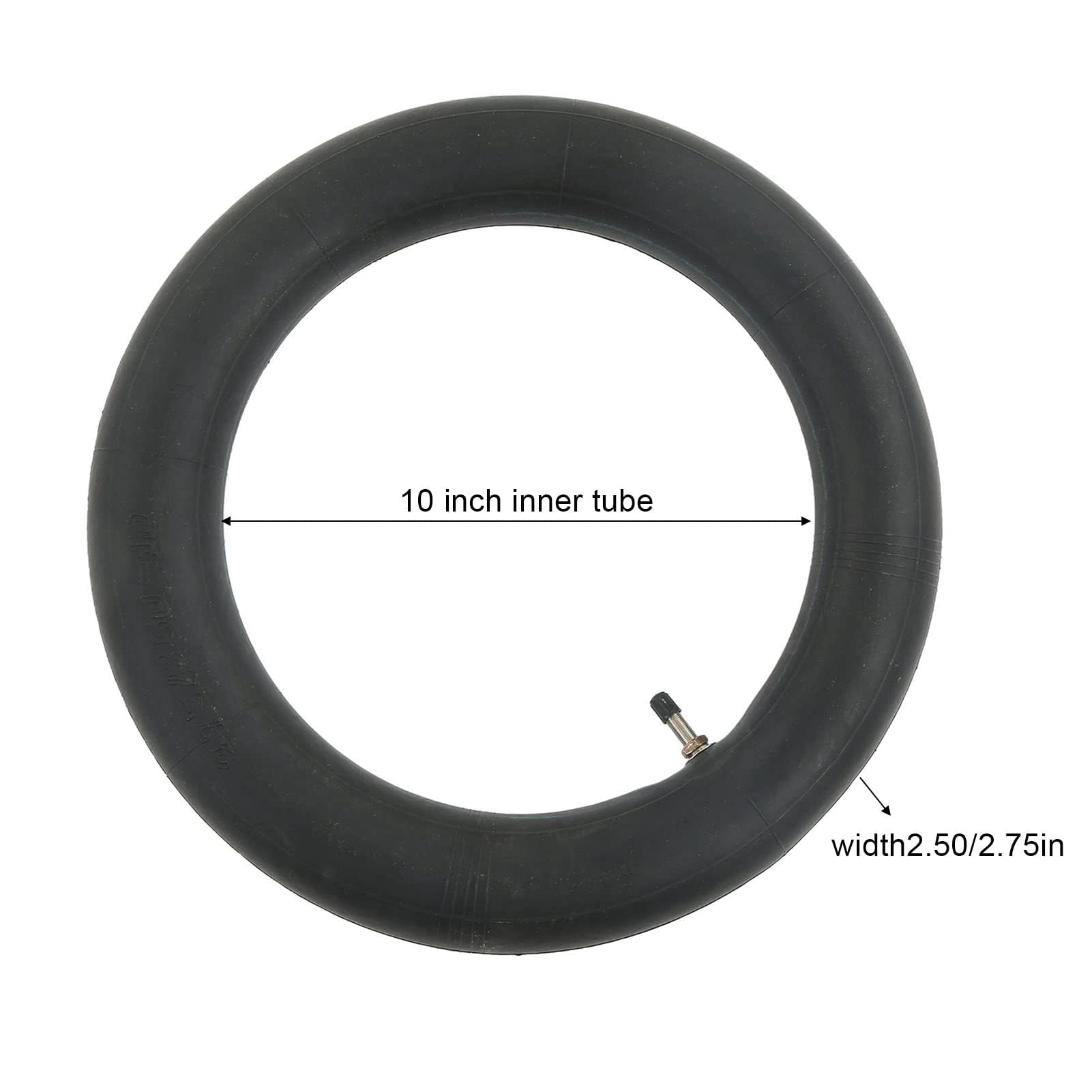Tubo Interior, 2 Tubos Interiores de 2,50/2,75‑10 Pulgadas para Moto de Cross con Vástago de Válvula Recta, Repuesto de Goma a Prueba de Explosiones para Motocicleta de 49, 50, 70